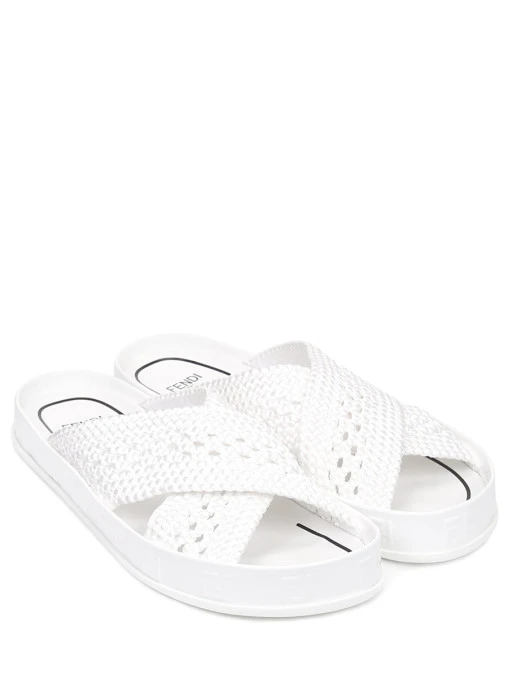 Шлепанцы текстильные FENDI