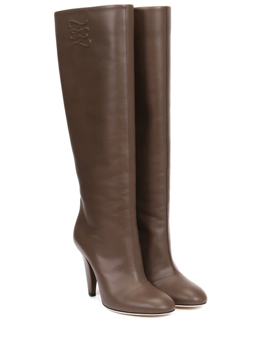 Сапоги кожаные FENDI