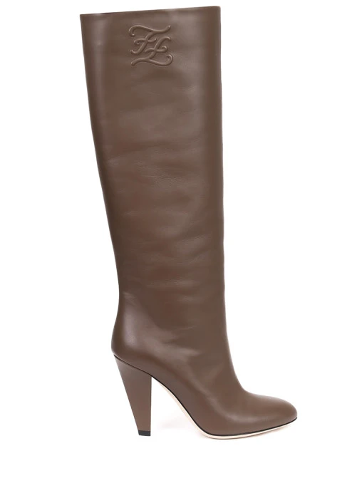 Сапоги кожаные FENDI