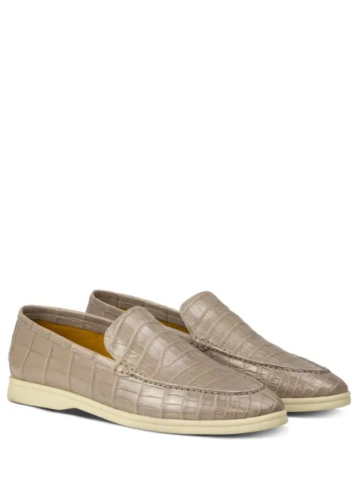Лоферы из кожи крокодила BARDINI