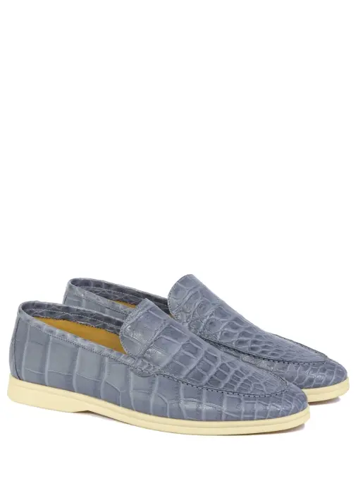 Лоферы из кожи крокодила BARDINI