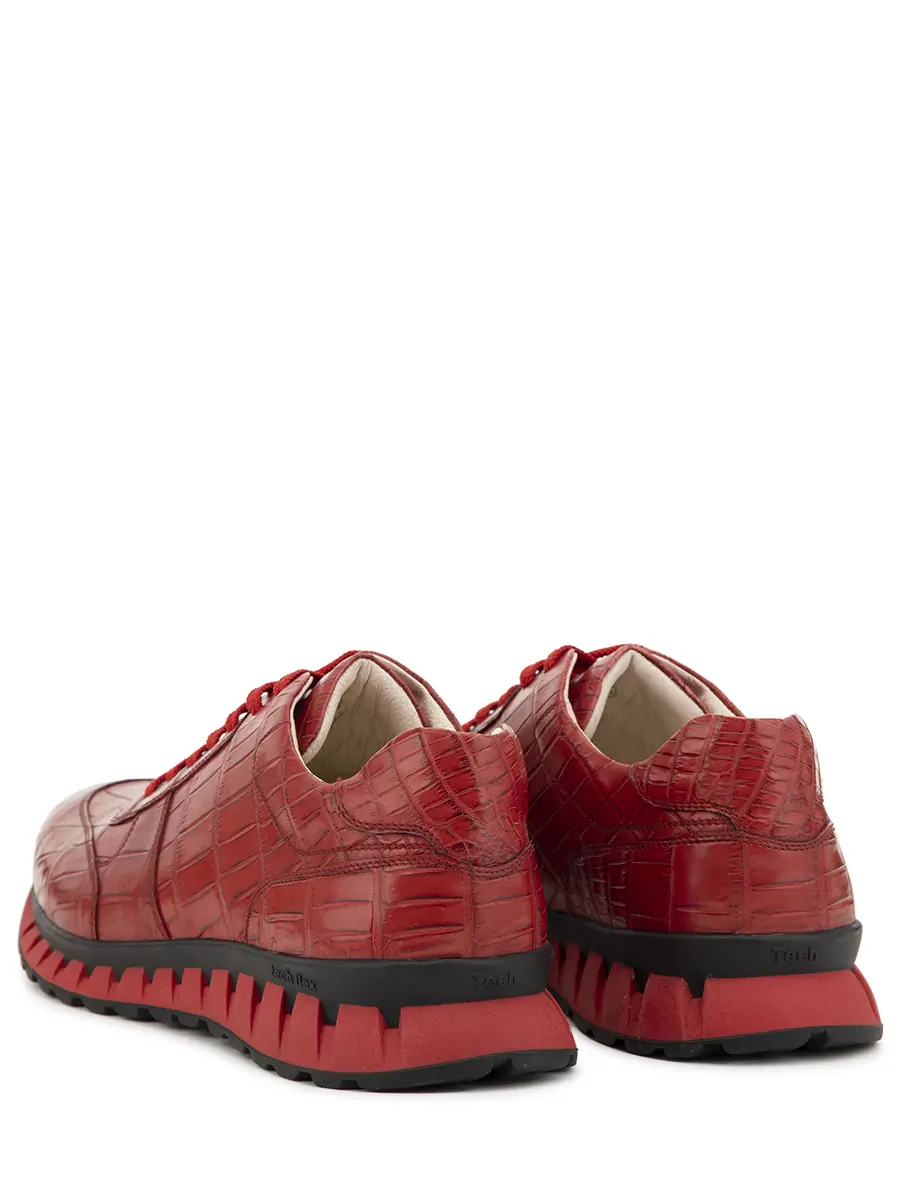 Кроссовки из кожи крокодила