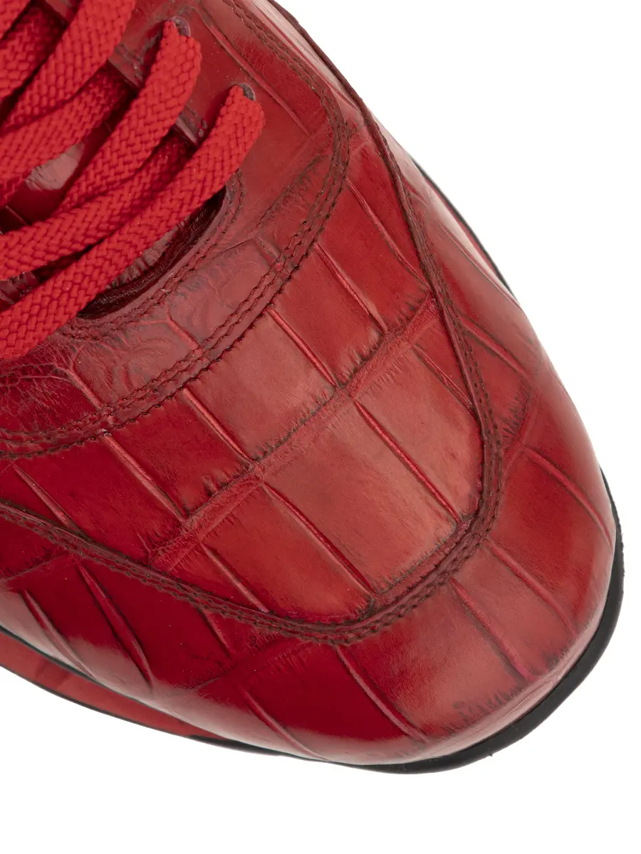 Кроссовки из кожи крокодила