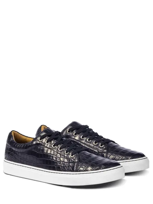 Кеды из кожи крокодила BARDINI