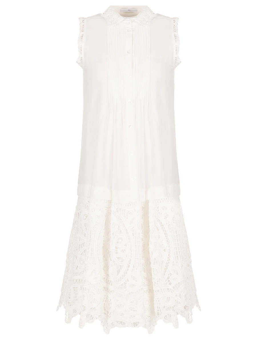 Платье хлопковое с шитьем