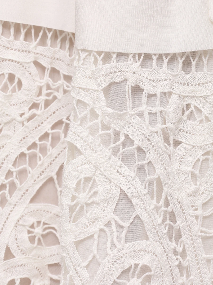 Платье хлопковое с шитьем