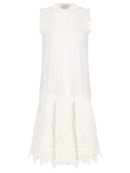 Платье хлопковое с шитьем HIGH