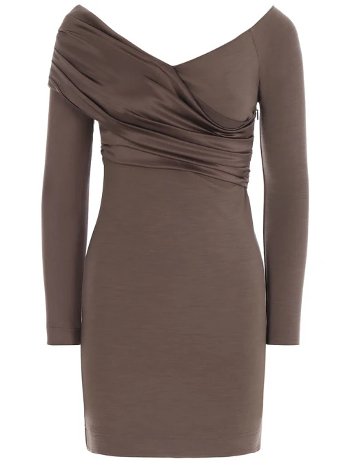 Платье с драпировкой FENDI