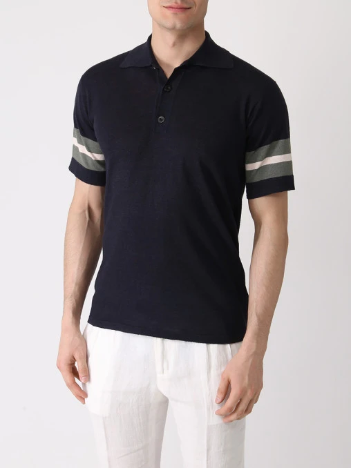Поло льняное ARMANI COLLEZIONI