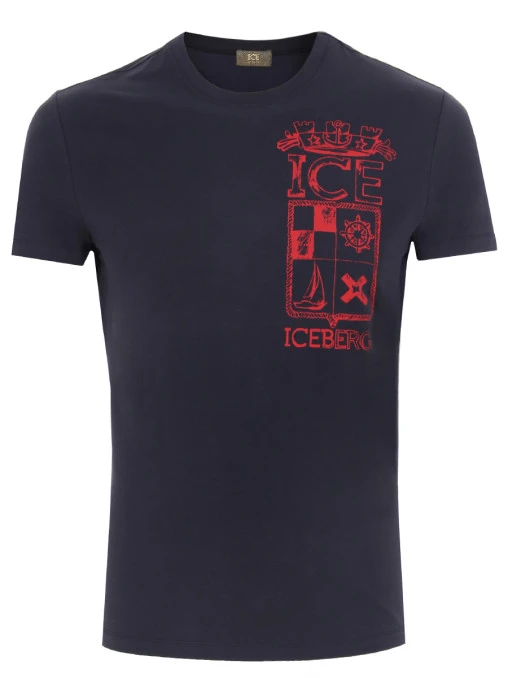 Футболка хлопковая с принтом ICEBERG