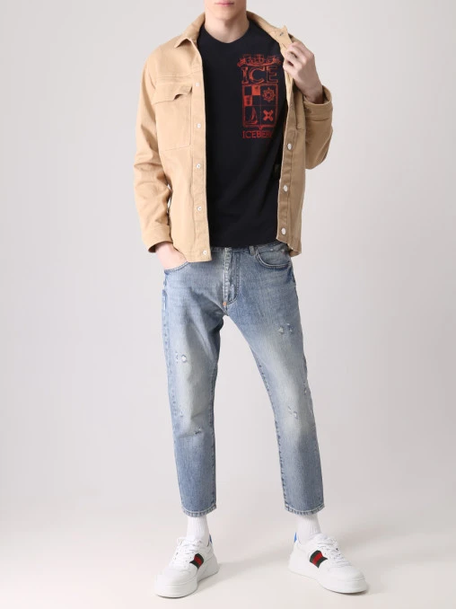 Футболка хлопковая с принтом ICEBERG