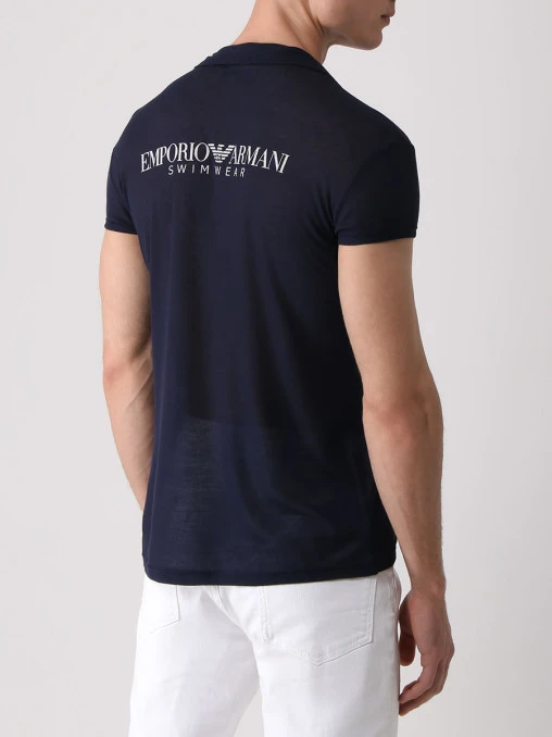 Поло из вискозы EMPORIO ARMANI