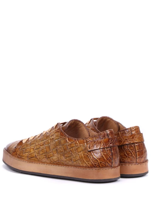 Кеды из кожи каймана SANTONI