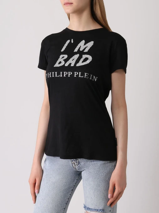 Футболка со стразами PHILIPP PLEIN