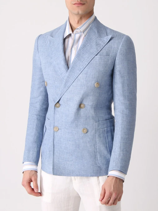 Пиджак льняной двубортный RALPH LAUREN