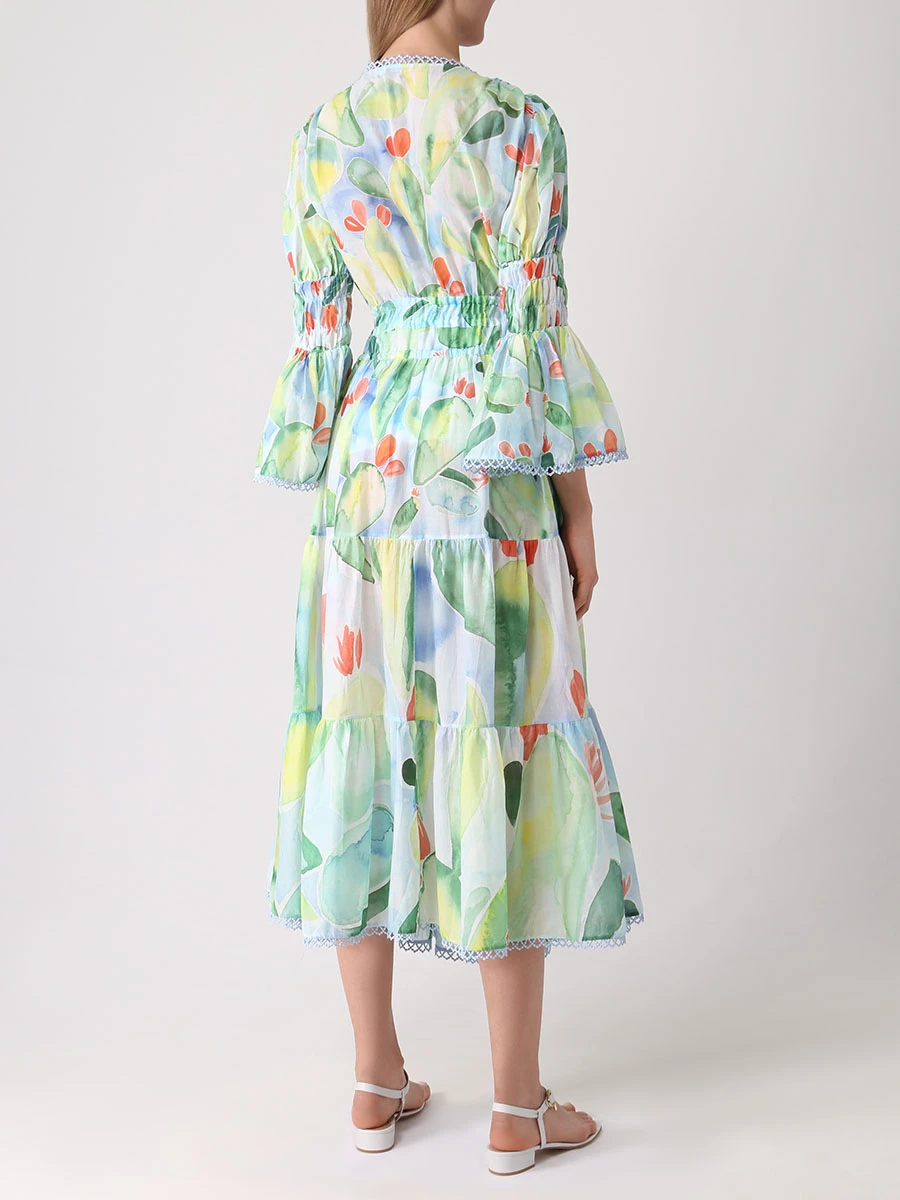 Платье хлопковое с принтом