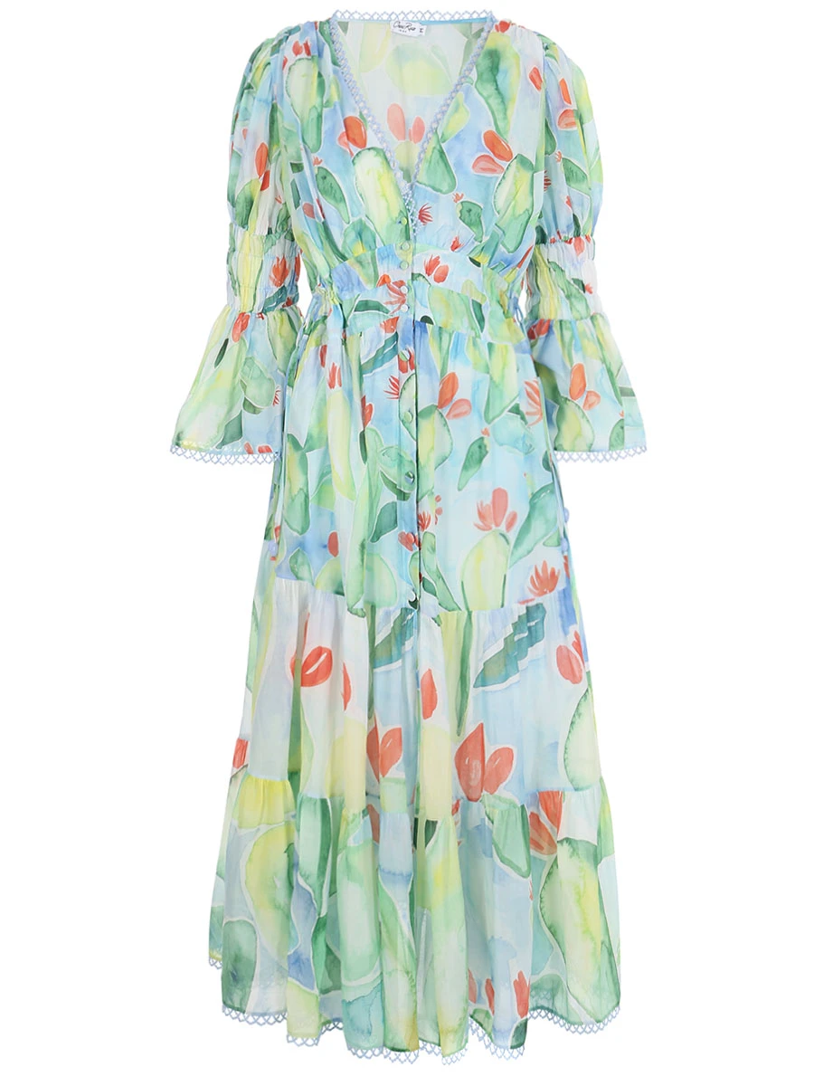 Платье хлопковое с принтом