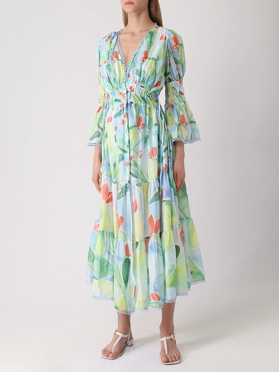 Платье хлопковое с принтом