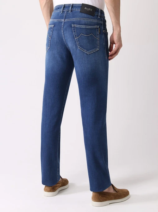 Джинсы Slim Fit хлопковые MOORER