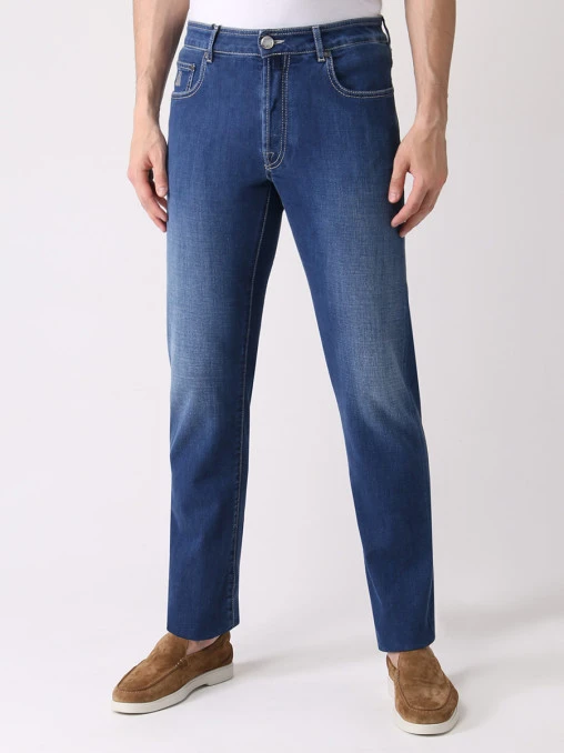 Джинсы Slim Fit хлопковые MOORER