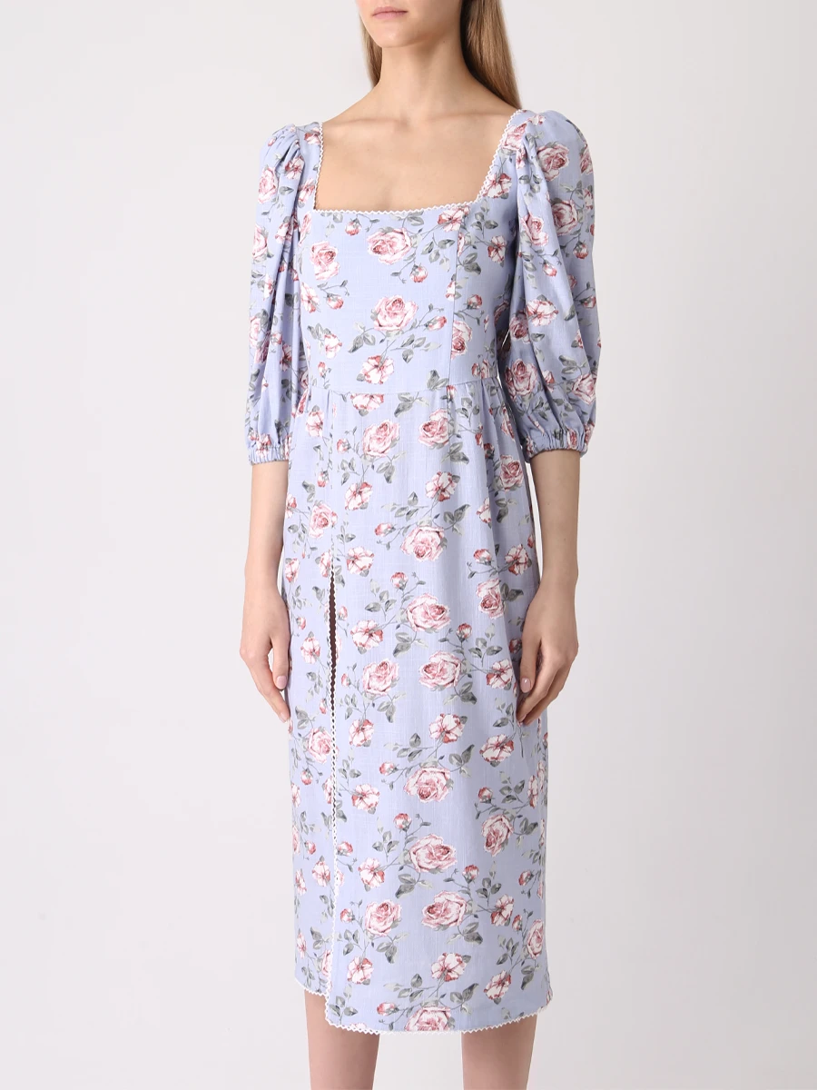 Платье из вискозы с принтом