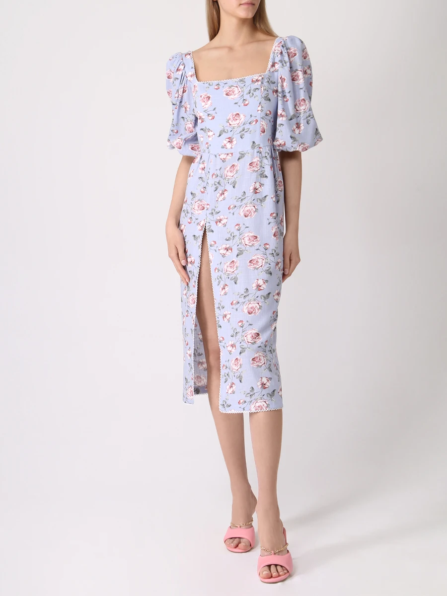 Платье из вискозы с принтом