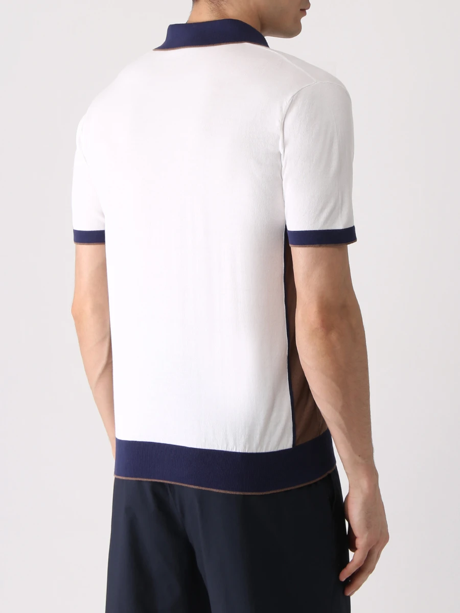 Поло из хлопка и шелка