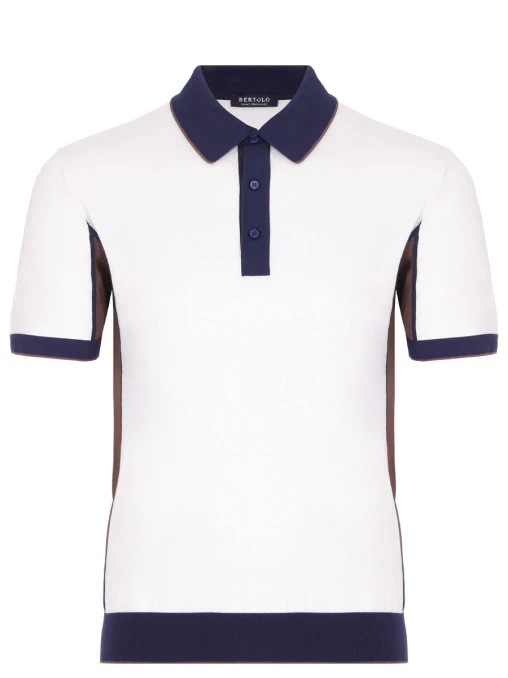 Поло из хлопка и шелка BERTOLO LUXURY MENSWEAR