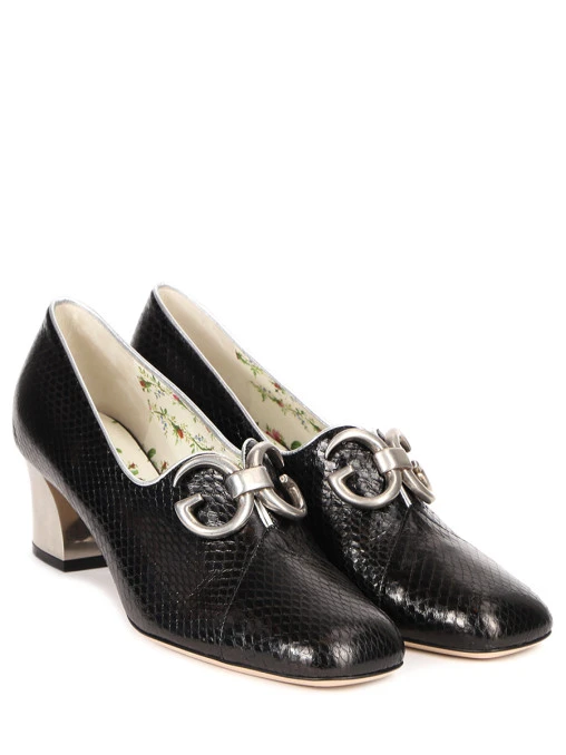 Туфли из кожи питона GUCCI