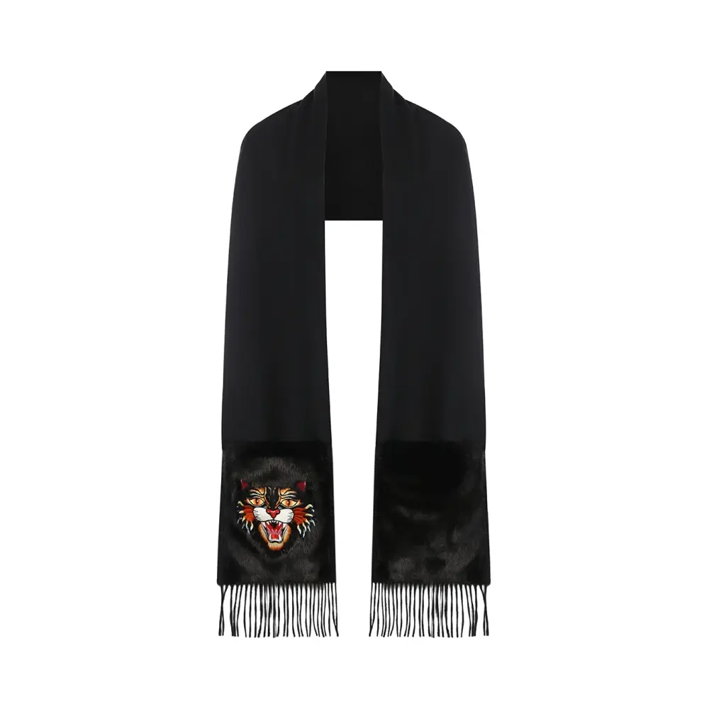 Шарф с мехом норки