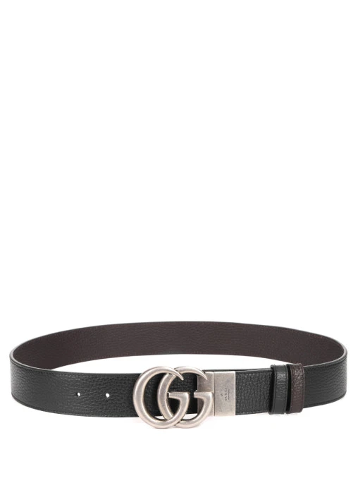Ремень двусторонний кожаный GG Marmont GUCCI