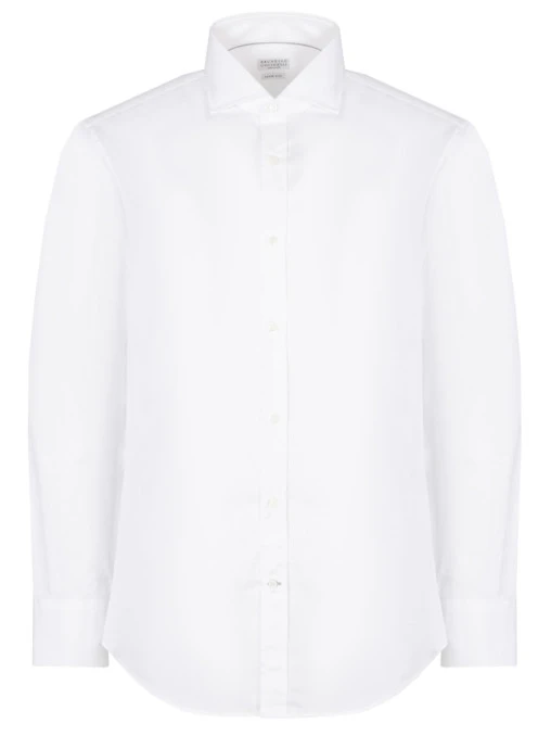 Рубашка Slim Fit хлопковая BRUNELLO CUCINELLI