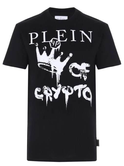 Футболка хлопковая с принтом PHILIPP PLEIN