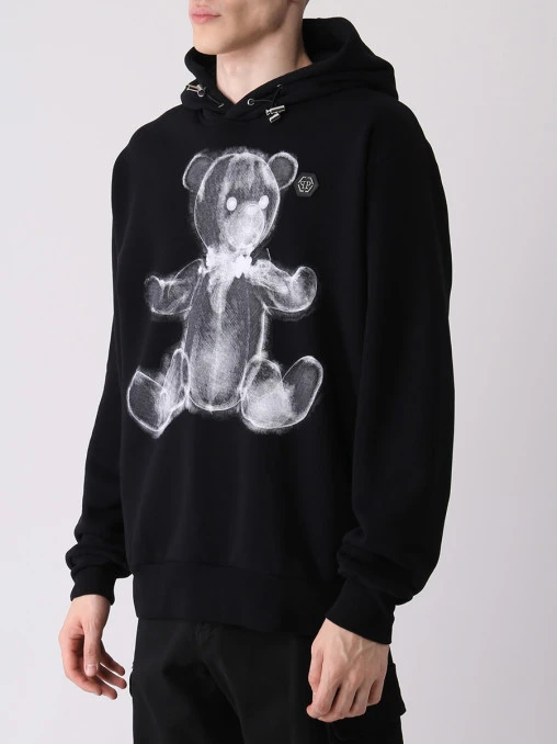 Худи хлопковое с принтом PHILIPP PLEIN