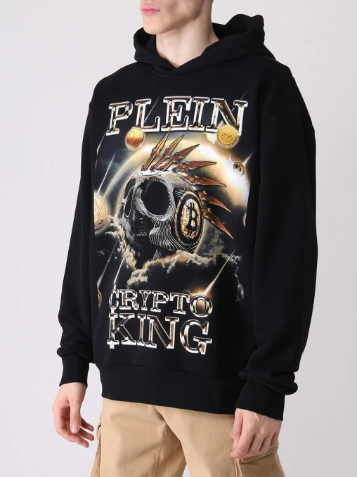Худи хлопковое с принтом PHILIPP PLEIN