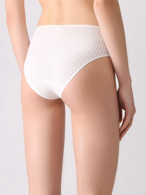 Трусы-слип хлопковые с кружевом ZIMMERLI