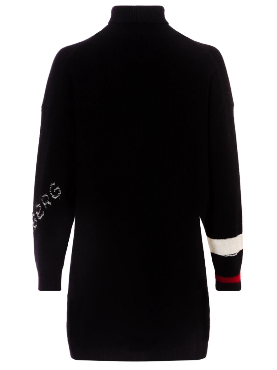 Платье шерстяное с принтом