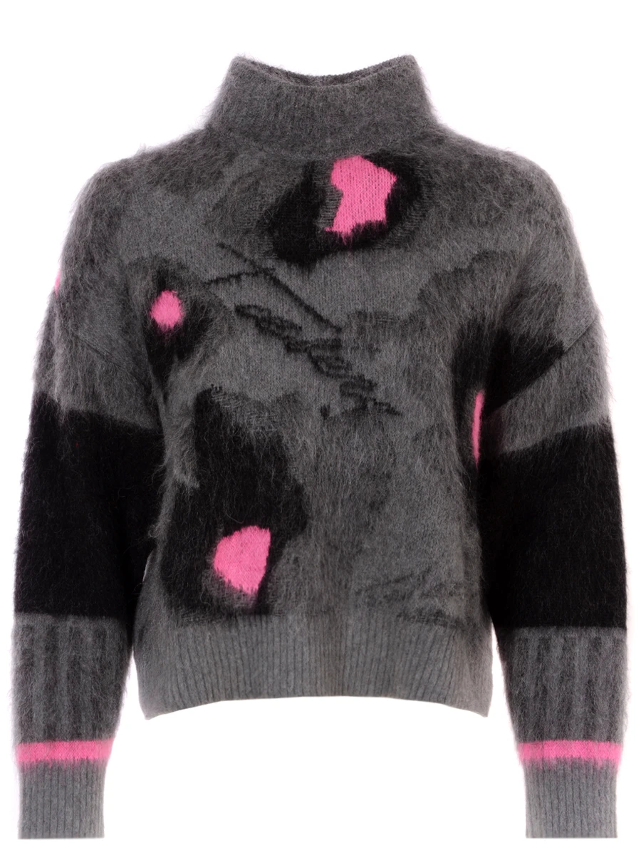 Свитер шерстяной с принтом