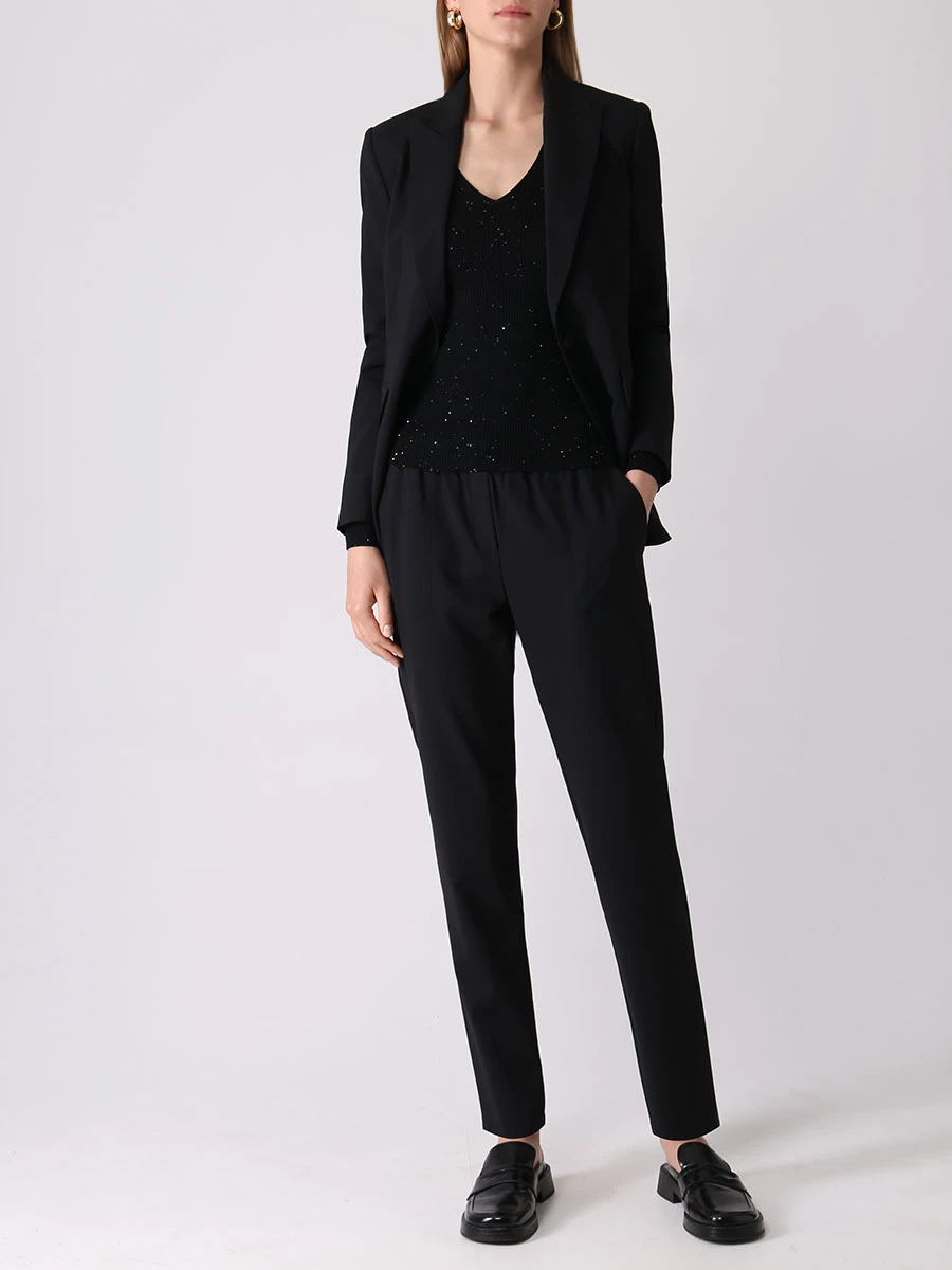 Пуловер шерстяной с пайетками