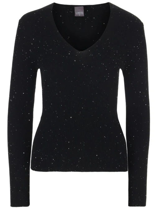 Пуловер шерстяной с пайетками LORENA ANTONIAZZI