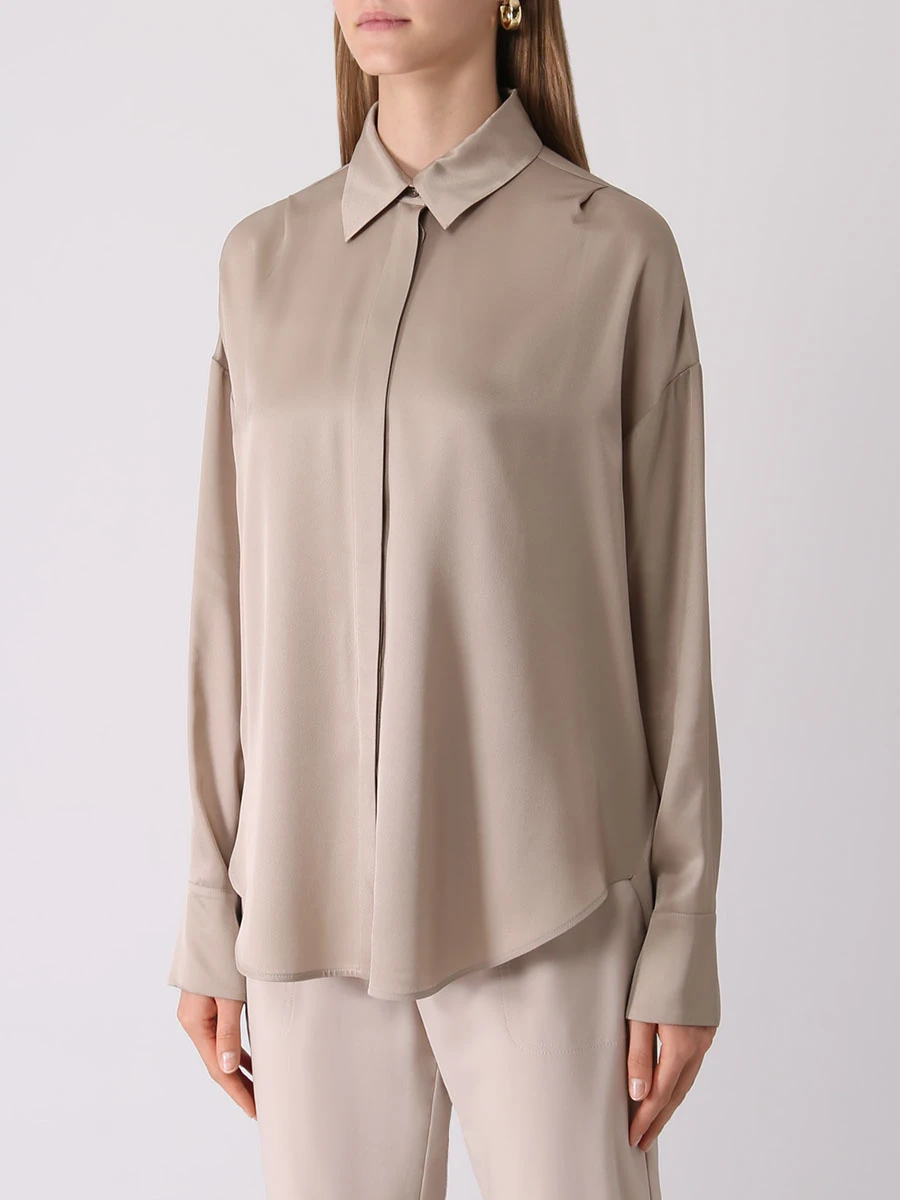 Блуза однотонная