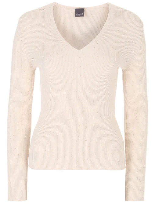 Пуловер шерстяной с пайетками LORENA ANTONIAZZI