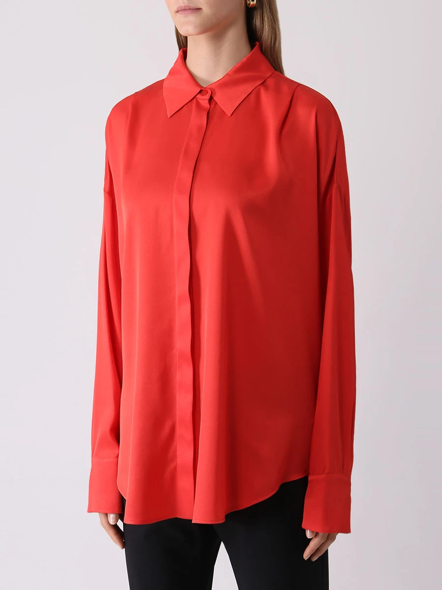 Блуза однотонная