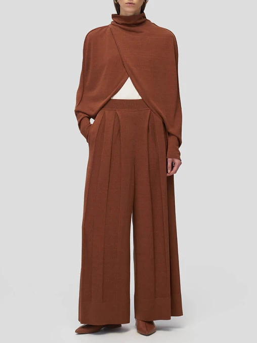 Брюки-палаццо шелковые FREE AGE