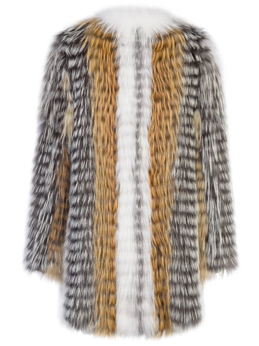 Шуба из меха лисы