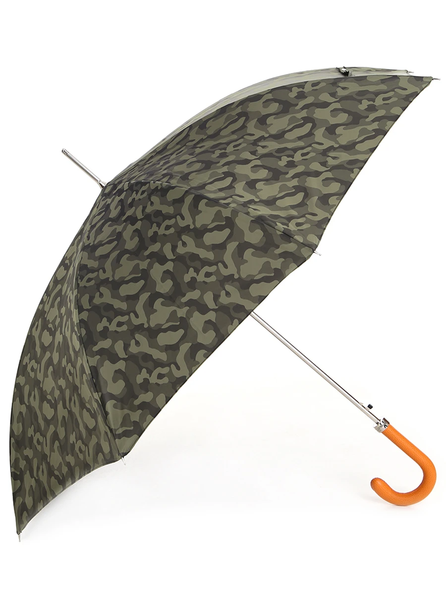 Зонт-трость с ручкой из кожи