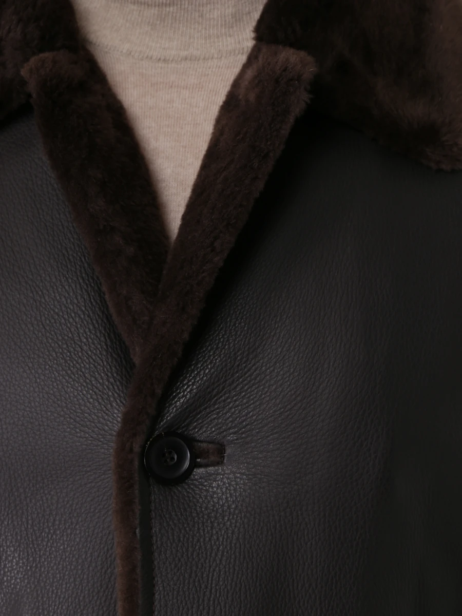 Дубленка однотонная