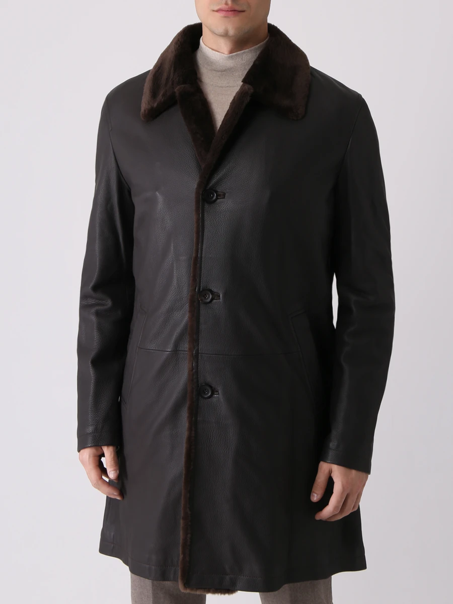 Дубленка однотонная