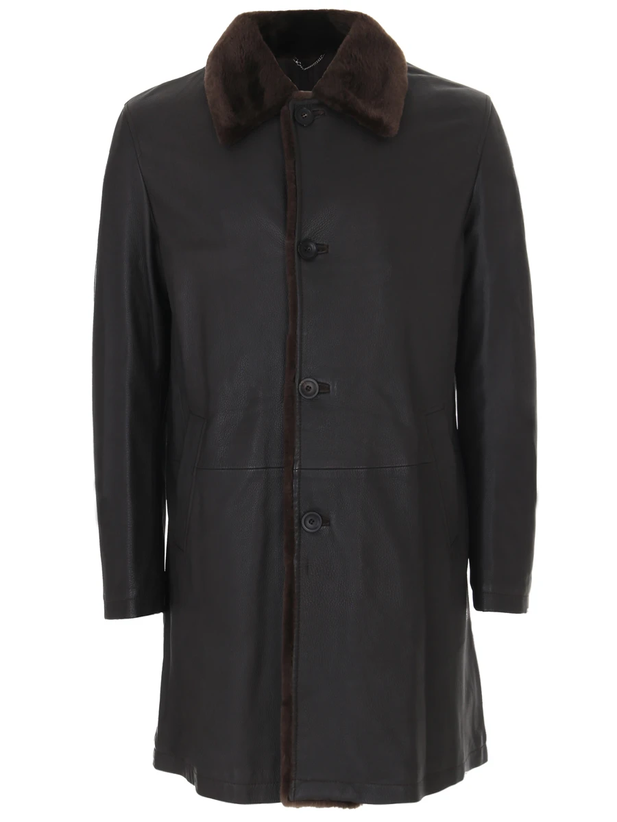 Дубленка однотонная