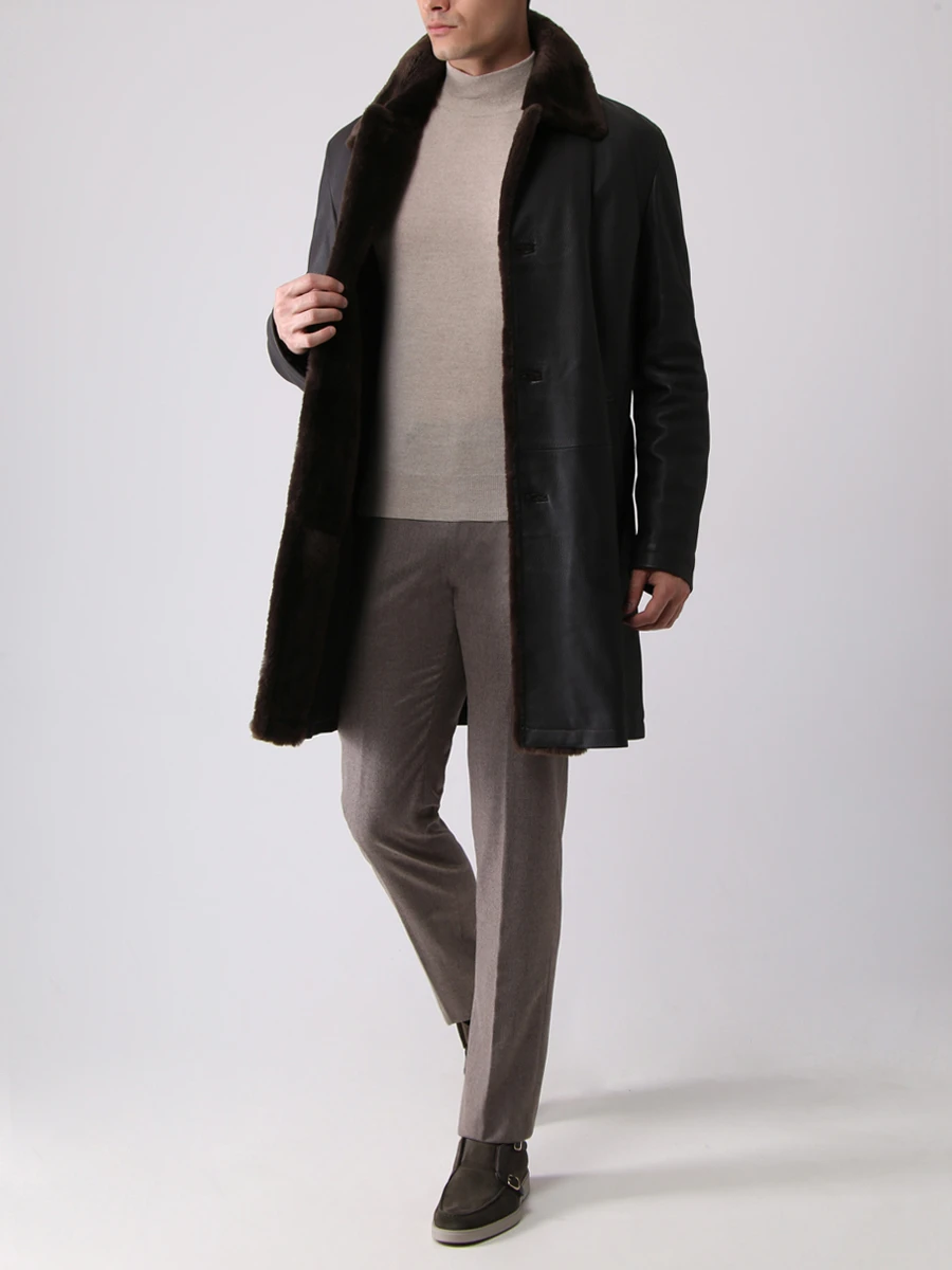 Дубленка однотонная